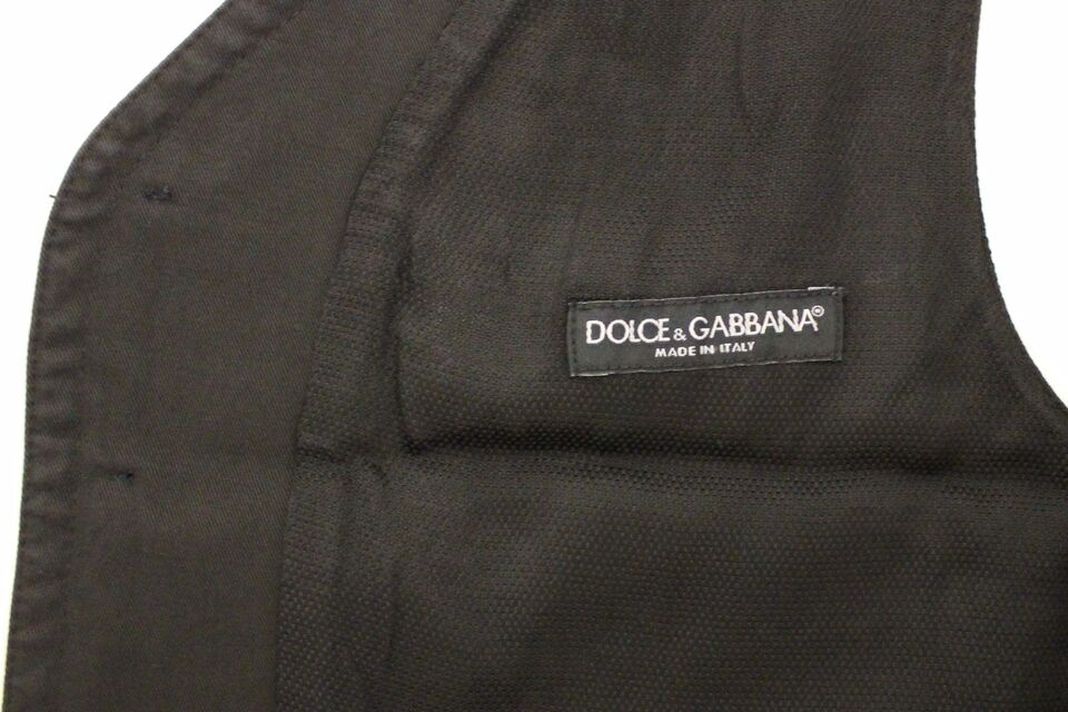 Dolce &amp; Gabbana Sample Sale Dolce &amp; Gabbana Black Cotton Blend Dress Vest Gilet - | Designer outlet