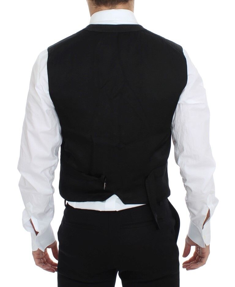Dolce &amp; Gabbana Sample Sale Dolce &amp; Gabbana Black Cotton Blend Dress Vest Gilet - | Designer outlet