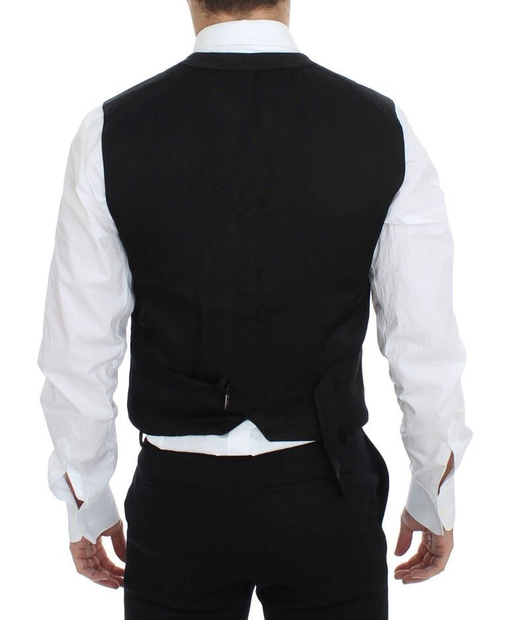 Dolce &amp; Gabbana Sample Sale Dolce &amp; Gabbana Black Cotton Blend Dress Vest Gilet - | Designer outlet