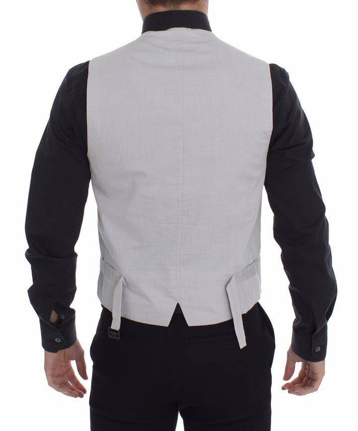 Dolce &amp; Gabbana Sample Sale Dolce &amp; Gabbana Beige Silk Blend Dress Formal Vest Gilet - | Designer outlet