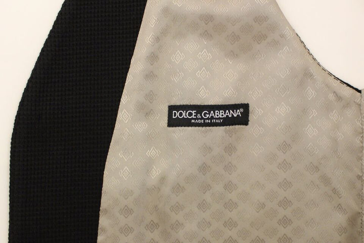Dolce &amp; Gabbana Sample Sale Dolce &amp; Gabbana Black Cotton Dress Vest Blazer Jacket - | Designer outlet