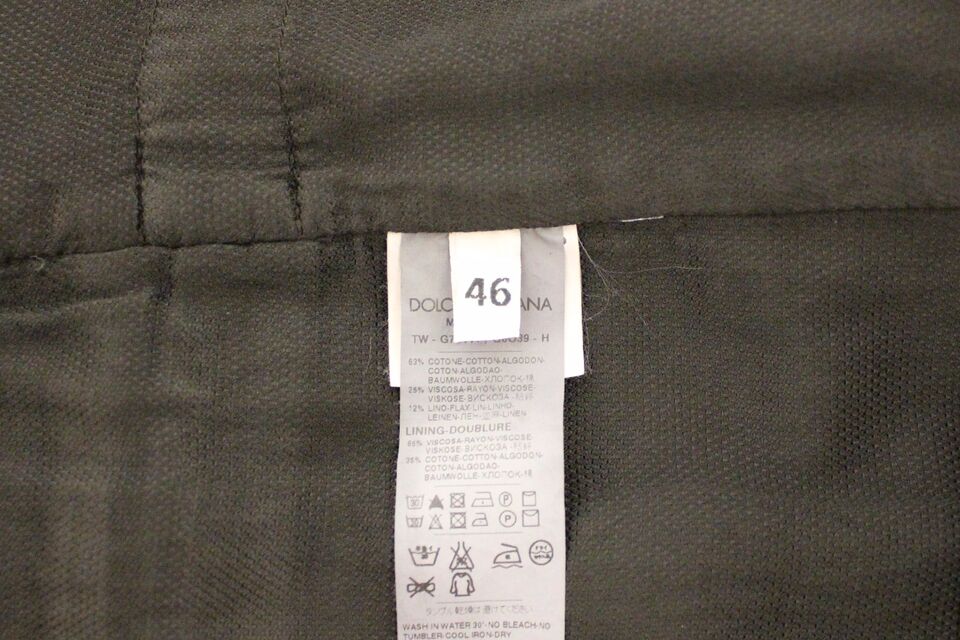 Dolce &amp; Gabbana Black Flax Cotton Dress Vest Blazer by Dolce &amp; Gabbana outlet now on sale