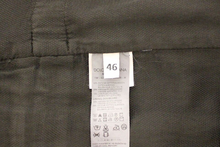 Dolce &amp; Gabbana Black Flax Cotton Dress Vest Blazer by Dolce &amp; Gabbana outlet now on sale