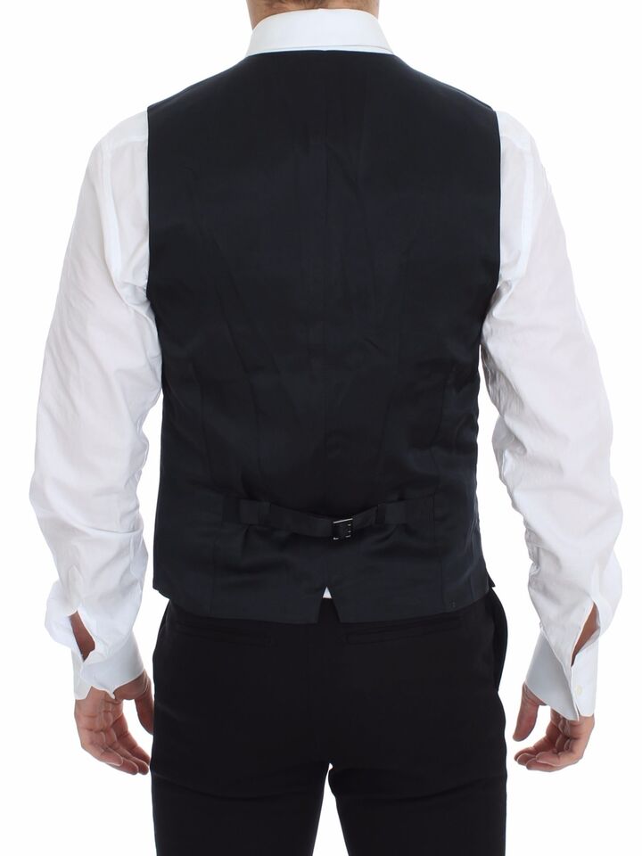 Dolce &amp; Gabbana Blue Cotton Stretch Dress Vest Blazer by Dolce &amp; Gabbana outlet now on sale