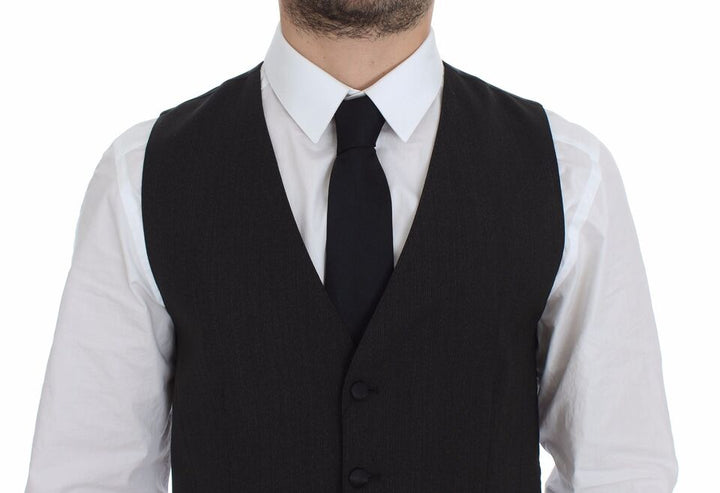 Dolce & Gabbana Gray Wool Stretch Dress Vest Blazer by Dolce & Gabbana outlet now on sale