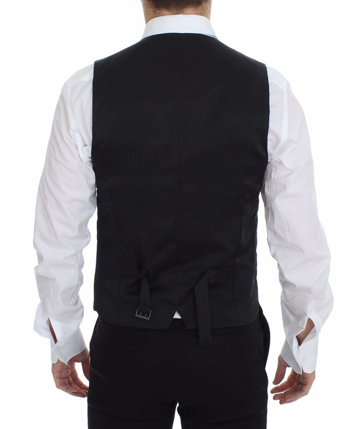 Dolce & Gabbana Gray Wool Stretch Dress Vest Blazer by Dolce & Gabbana outlet now on sale