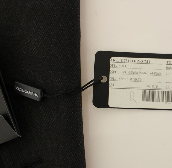 Dolce & Gabbana Gray Wool Stretch Dress Vest Blazer by Dolce & Gabbana outlet now on sale