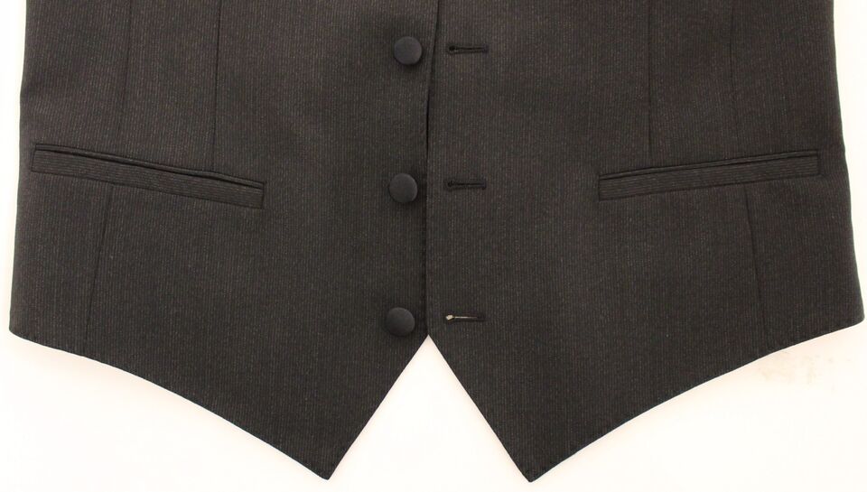 Dolce & Gabbana Gray Wool Stretch Dress Vest Blazer by Dolce & Gabbana outlet now on sale