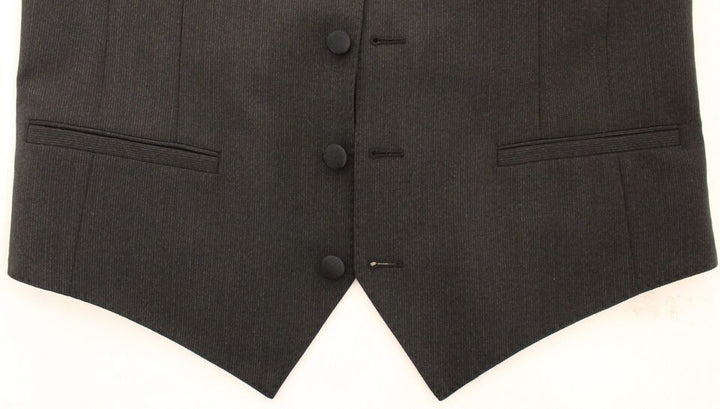 Dolce & Gabbana Gray Wool Stretch Dress Vest Blazer by Dolce & Gabbana outlet now on sale