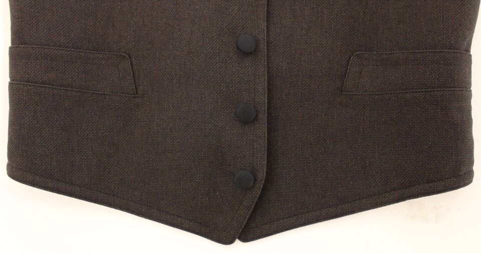 Dolce &amp; Gabbana Brown Cotton Blend Dress Vest Gilet by Dolce &amp; Gabbana outlet now on sale