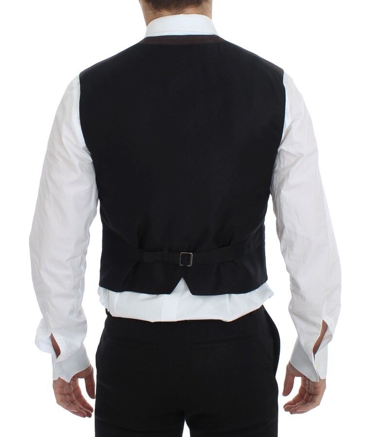 Dolce &amp; Gabbana Brown Cotton Blend Dress Vest Gilet by Dolce &amp; Gabbana outlet now on sale
