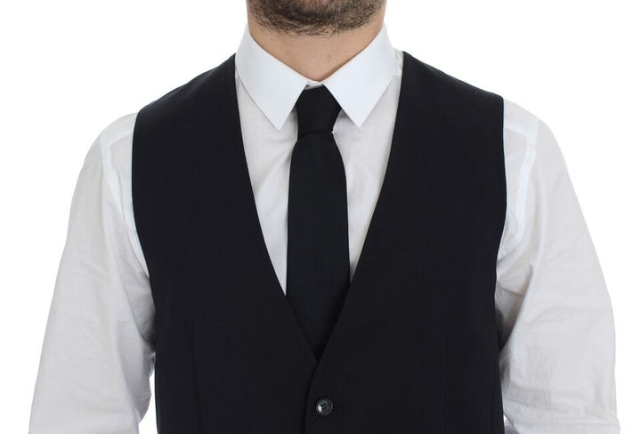 Dolce &amp; Gabbana Sample Sale Dolce &amp; Gabbana Blue Cotton Stretch Dress Vest Blazer - | Designer outlet