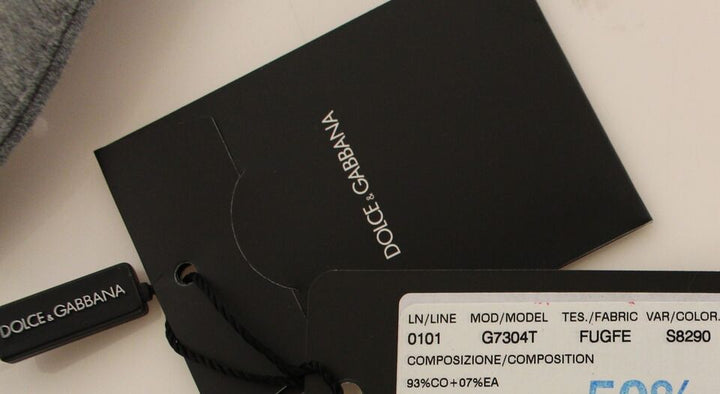 Dolce & Gabbana Gray Cotton Stretch Dress Vest Blazer by Dolce & Gabbana outlet now on sale