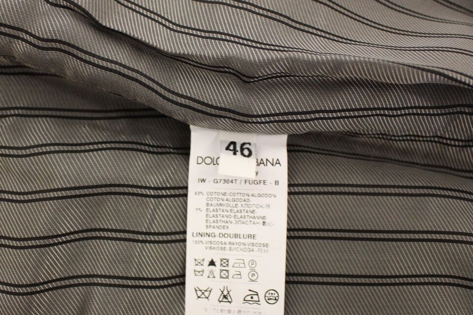 Dolce & Gabbana Gray Cotton Stretch Dress Vest Blazer by Dolce & Gabbana outlet now on sale