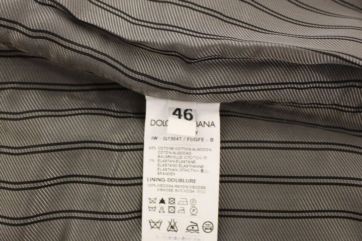 Dolce & Gabbana Gray Cotton Stretch Dress Vest Blazer by Dolce & Gabbana outlet now on sale
