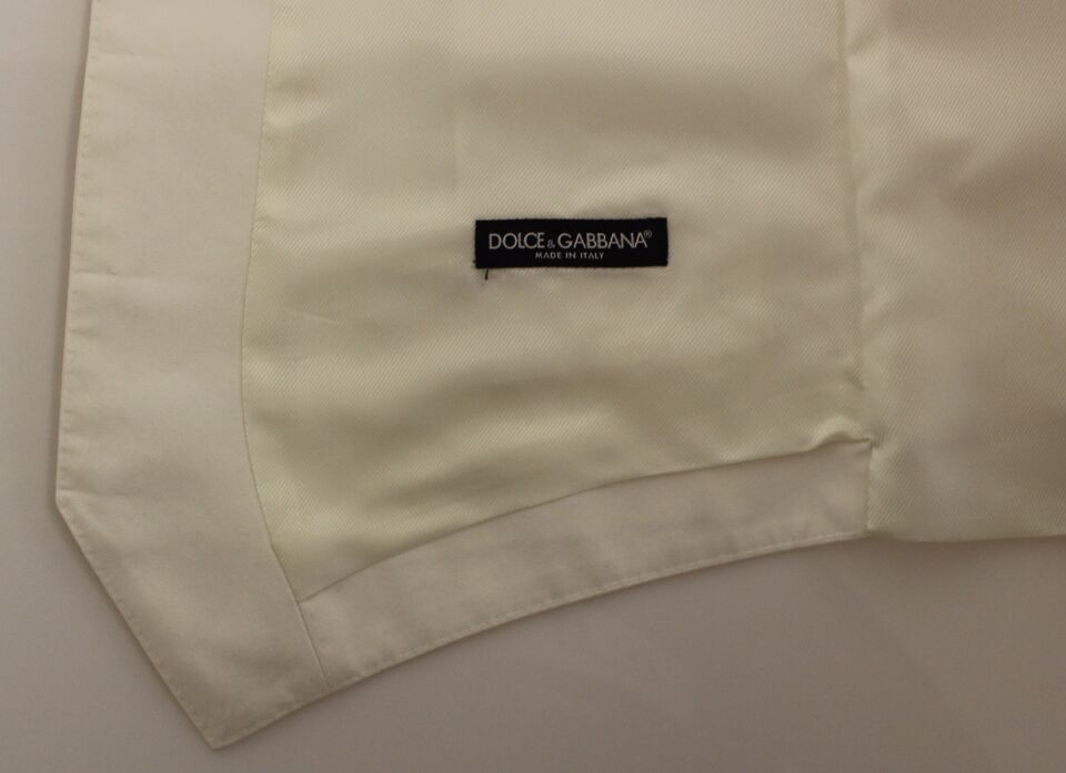 Dolce &amp; Gabbana Sample Sale Dolce &amp; Gabbana White Cotton Silk Blend Dress Vest Blazer - | Designer outlet