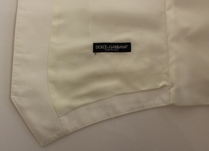 Dolce &amp; Gabbana Sample Sale Dolce &amp; Gabbana White Cotton Silk Blend Dress Vest Blazer - | Designer outlet
