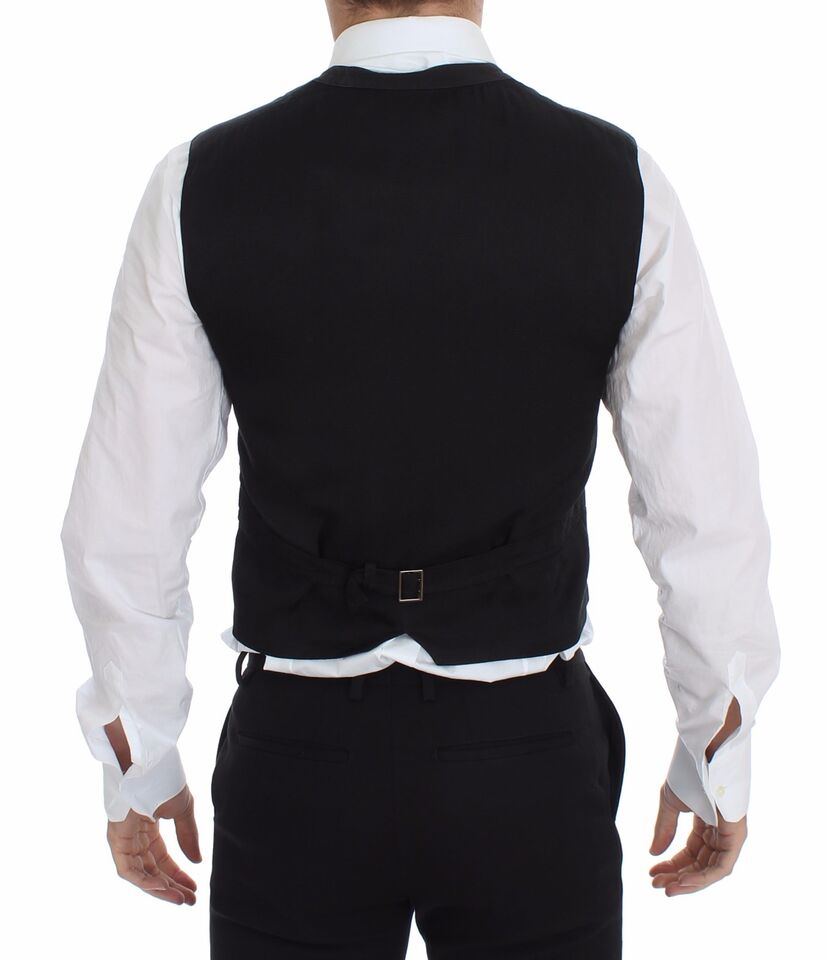 Dolce &amp; Gabbana Sample Sale Dolce &amp; Gabbana Black Cotton Viscose Dress Vest Blazer - | Designer outlet