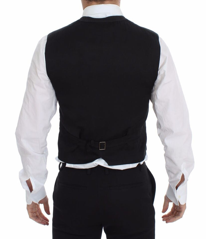 Dolce &amp; Gabbana Sample Sale Dolce &amp; Gabbana Black Cotton Viscose Dress Vest Blazer - | Designer outlet