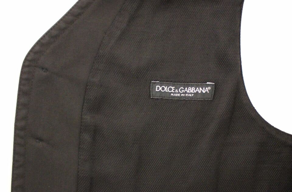 Dolce &amp; Gabbana Sample Sale Dolce &amp; Gabbana Black Cotton Viscose Dress Vest Blazer - | Designer outlet