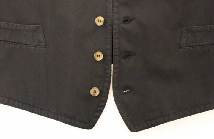 Dolce &amp; Gabbana Sample Sale Dolce &amp; Gabbana Black Cotton Viscose Dress Vest Blazer - | Designer outlet