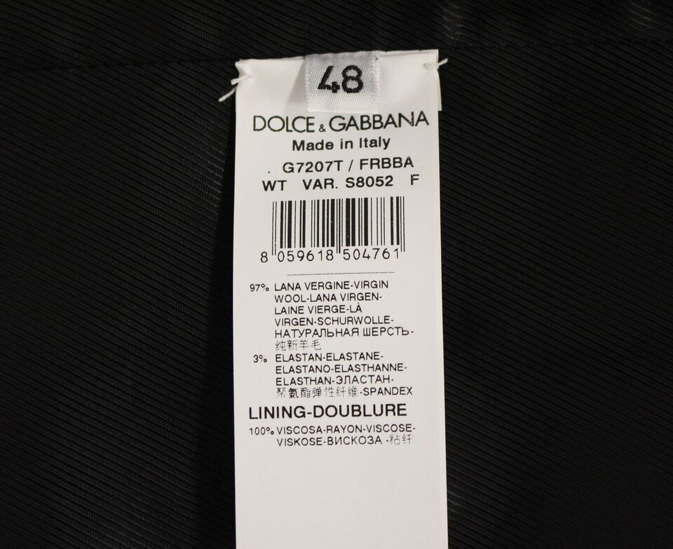 Dolce &amp; Gabbana Sample Sale Dolce &amp; Gabbana Gray Striped Wool Logo Vest Gilet Weste - | Designer outlet