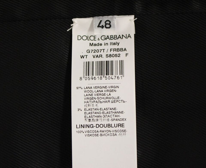 Dolce &amp; Gabbana Sample Sale Dolce &amp; Gabbana Gray Striped Wool Logo Vest Gilet Weste - | Designer outlet