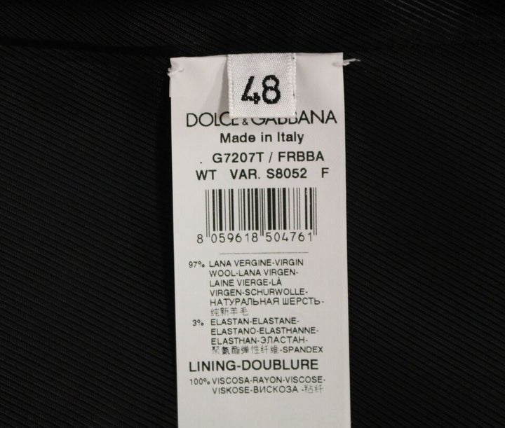 Dolce &amp; Gabbana Sample Sale Dolce &amp; Gabbana Gray Striped Wool Logo Vest Gilet Weste - | Designer outlet