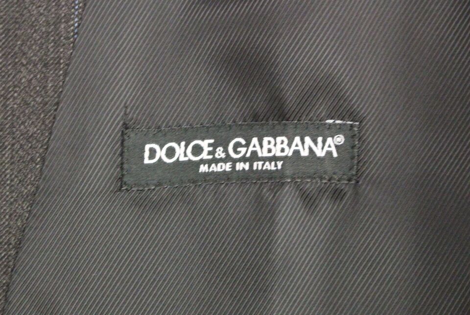 Dolce &amp; Gabbana Sample Sale Dolce &amp; Gabbana Gray Striped Wool Logo Vest Gilet Weste - | Designer outlet