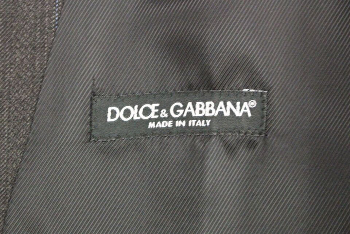 Dolce &amp; Gabbana Sample Sale Dolce &amp; Gabbana Gray Striped Wool Logo Vest Gilet Weste - | Designer outlet