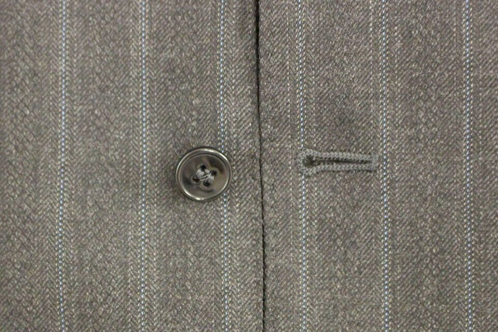 Dolce &amp; Gabbana Sample Sale Dolce &amp; Gabbana Gray Striped Wool Logo Vest Gilet Weste - | Designer outlet