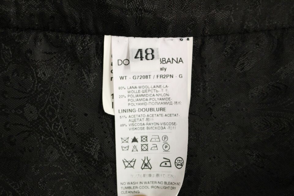 Dolce &amp; Gabbana Sample Sale Dolce &amp; Gabbana Black Striped Wool Logo Vest Gilet Weste - | Designer outlet