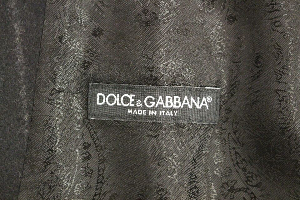 Dolce &amp; Gabbana Sample Sale Dolce &amp; Gabbana Black Striped Wool Logo Vest Gilet Weste - | Designer outlet