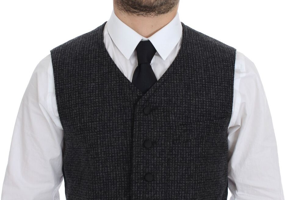 Dolce &amp; Gabbana Sample Sale Dolce &amp; Gabbana Gray Wool Blend Vest Gilet Weste - | Designer outlet