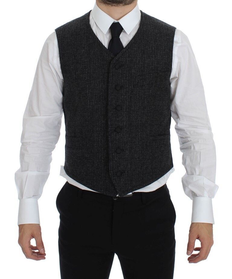 Dolce &amp; Gabbana Sample Sale Dolce &amp; Gabbana Gray Wool Blend Vest Gilet Weste - | Designer outlet