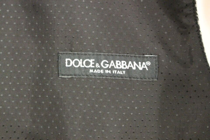 Dolce &amp; Gabbana Sample Sale Dolce &amp; Gabbana Gray Cotton Blend Logo Vest Gilet Weste - | Designer outlet