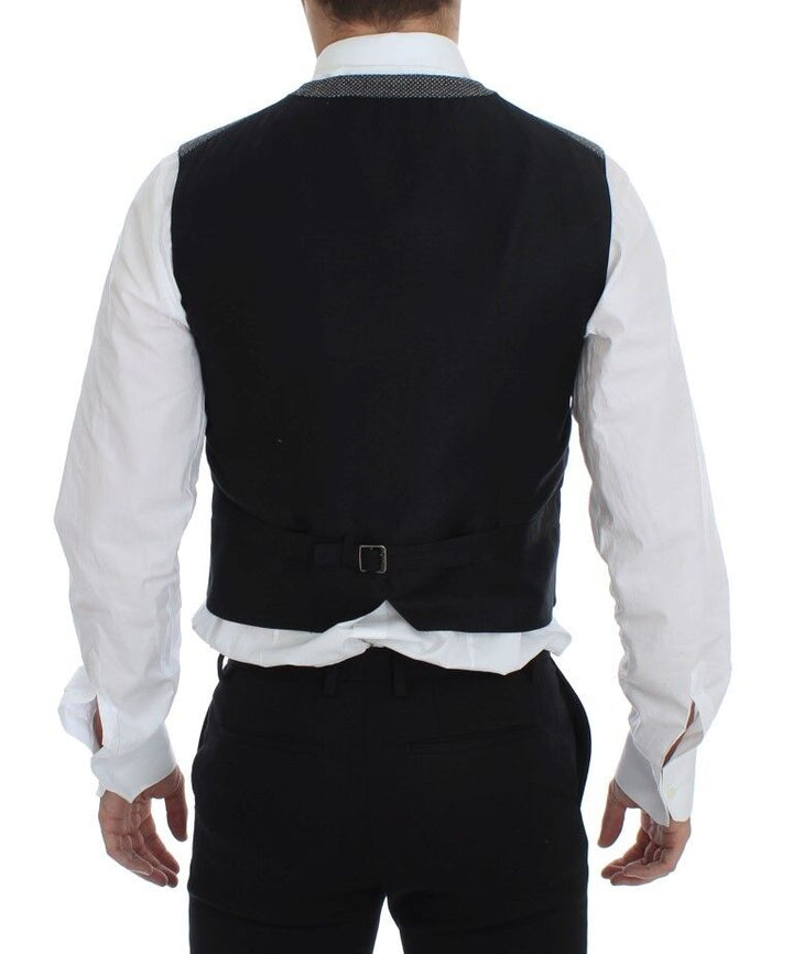 Dolce &amp; Gabbana Sample Sale Dolce &amp; Gabbana Gray Cotton Blend Logo Vest Gilet Weste - | Designer outlet
