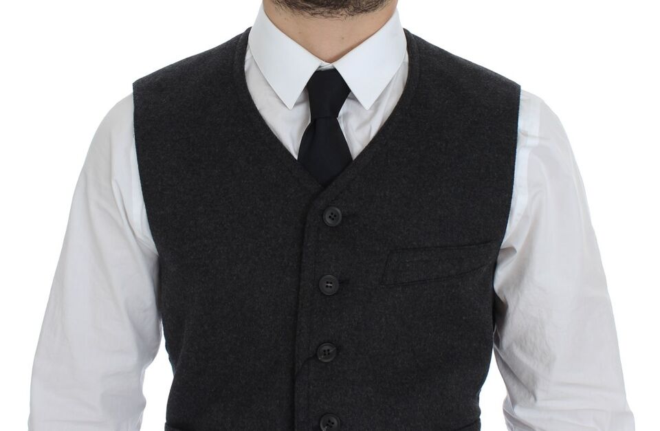 Dolce &amp; Gabbana Sample Sale Dolce &amp; Gabbana Gray Wool Blend Vest Gilet Weste - | Designer outlet