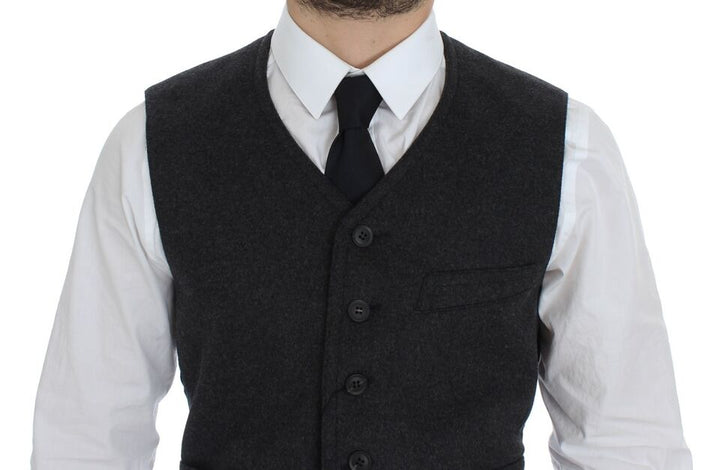 Dolce &amp; Gabbana Sample Sale Dolce &amp; Gabbana Gray Wool Blend Vest Gilet Weste - | Designer outlet