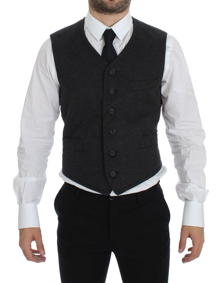 Dolce &amp; Gabbana Sample Sale Dolce &amp; Gabbana Gray Wool Blend Vest Gilet Weste - | Designer outlet