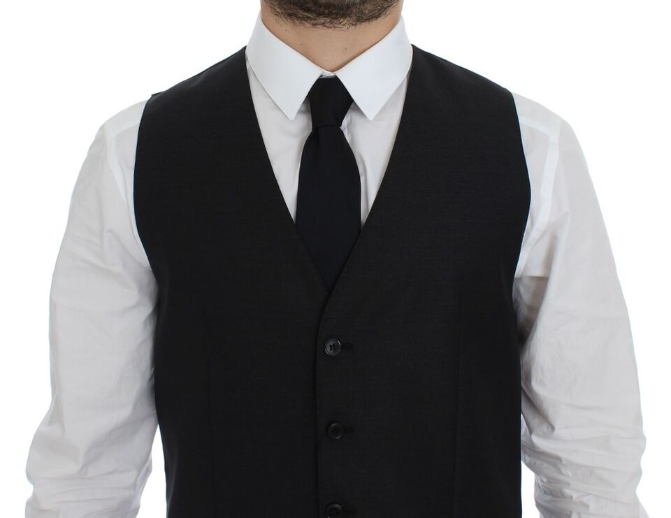 Dolce &amp; Gabbana Sample Sale Dolce &amp; Gabbana Gray Wool Silk Dress Vest Gilet Weste - | Designer outlet