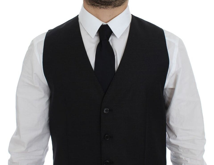 Dolce &amp; Gabbana Sample Sale Dolce &amp; Gabbana Gray Wool Silk Dress Vest Gilet Weste - | Designer outlet