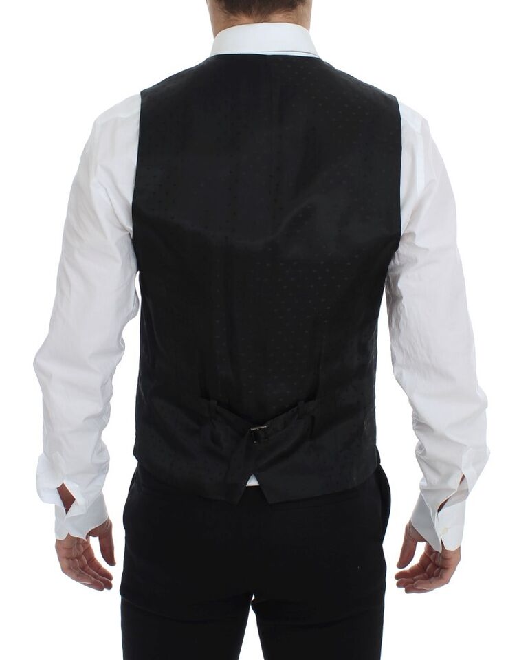 Dolce &amp; Gabbana Sample Sale Dolce &amp; Gabbana Black Wool Formal Dress Vest Gilet Weste - | Designer outlet
