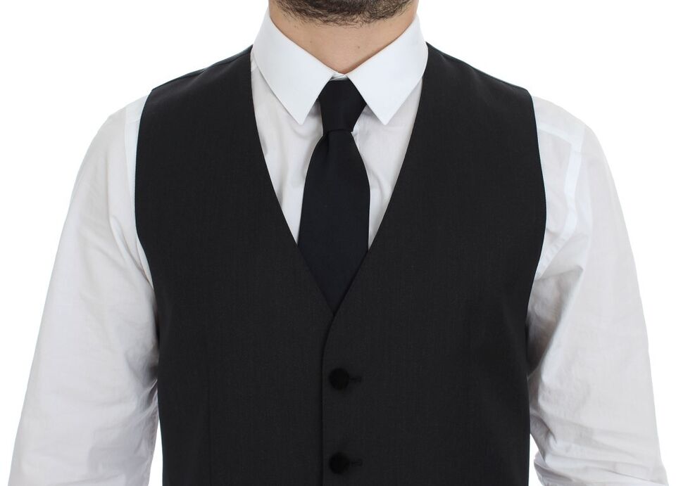 Dolce &amp; Gabbana Sample Sale Dolce &amp; Gabbana Gray Wool Formal Dress Vest Gilet Weste - | Designer outlet