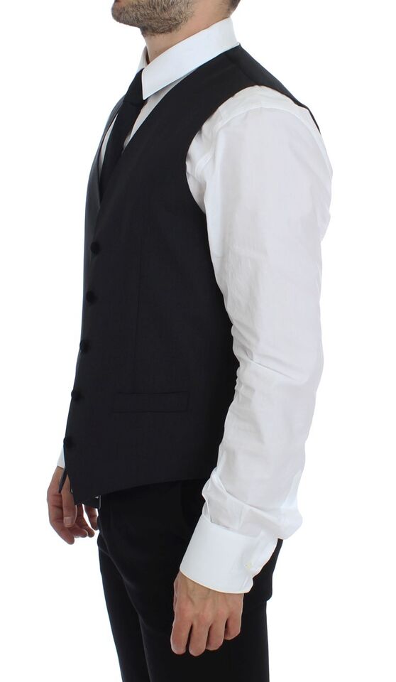 Dolce &amp; Gabbana Sample Sale Dolce &amp; Gabbana Gray Wool Formal Dress Vest Gilet Weste - | Designer outlet