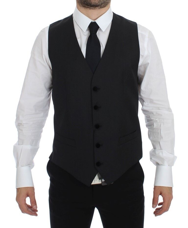 Dolce &amp; Gabbana Sample Sale Dolce &amp; Gabbana Gray Wool Formal Dress Vest Gilet Weste - | Designer outlet
