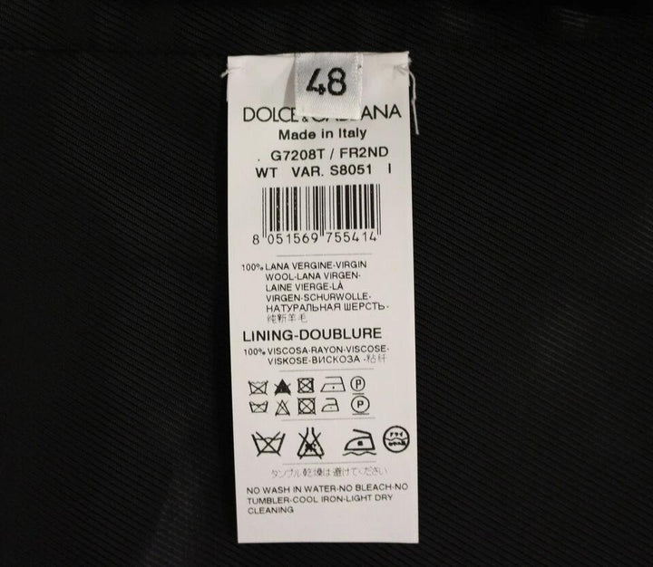 Dolce &amp; Gabbana Sample Sale Dolce &amp; Gabbana Gray Striped Wool Single Breasted Vest - | Designer outlet
