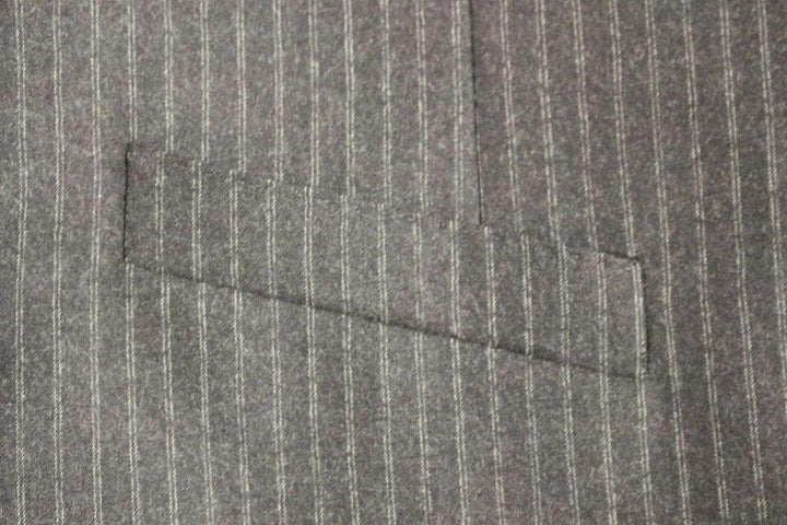 Dolce &amp; Gabbana Sample Sale Dolce &amp; Gabbana Gray Striped Wool Single Breasted Vest - | Designer outlet