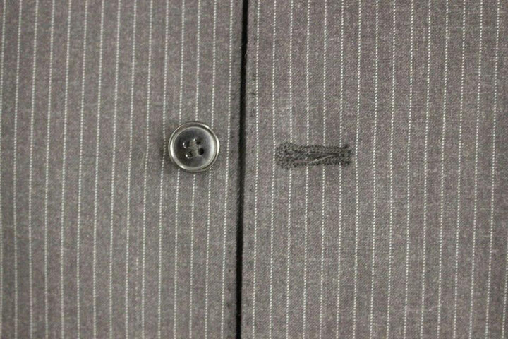 Dolce &amp; Gabbana Sample Sale Dolce &amp; Gabbana Gray Striped Wool Single Breasted Vest - | Designer outlet