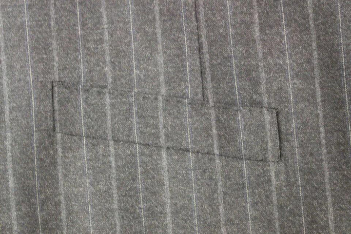 Dolce &amp; Gabbana Gray Striped Wool Logo Vest Gilet Weste by Dolce &amp; Gabbana outlet now on sale